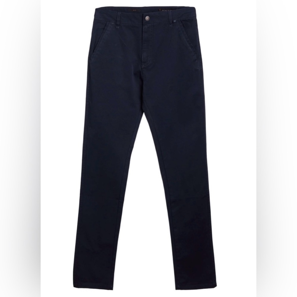 David Oliver Navy Slim Cotton Stretch Casual Pants Boys Size 12 Chinos NEW